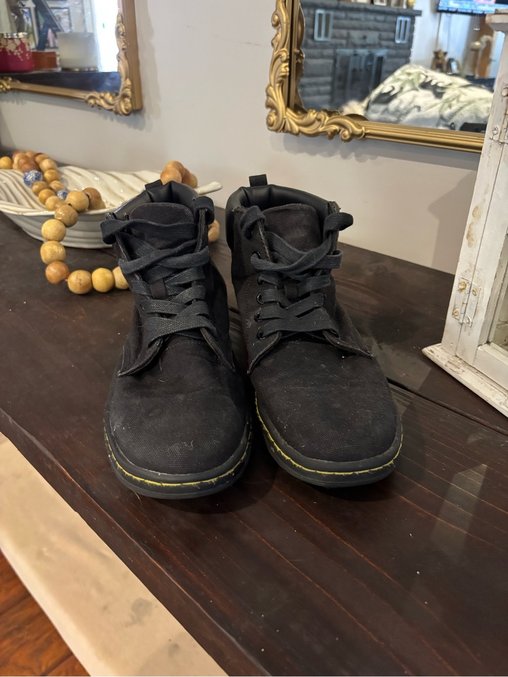 Doc Marten’s Black Canvas High-Top Boots